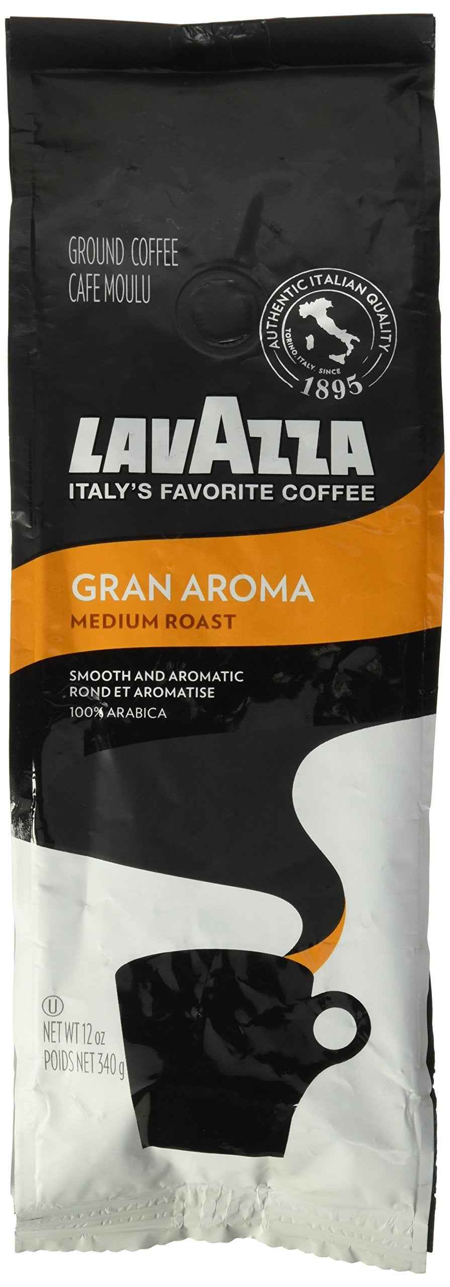Lavazza Ground Coffee, Light Roast, Smooth and Aromatic Taste, Intensity 2/5, 100% Arabica, Ideal for Drip Brewers