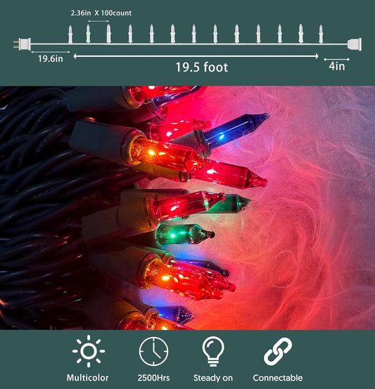 HISHINY_Christmas_Lights_100_Count_Multicolor_Christmas_Tree_String_Lights_with_Green_Wire_for_Outdoor_Indoor_Christmas_Decorations_Wedding_Decorations_Valentines_Day_Decor,UL_Certified_(21feet)