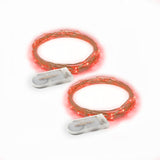 2 Sets 20 LEDs Red Color String Lights Silver Wire Indoor and Outdoor 6.5 Feet Firefly Starry Fairy Lights Battery Powered for DIY, Christmas, Holidays, Party, Bedroom and Centerpieces