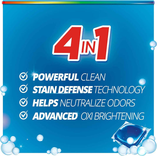 Purex Advanced Oxi with Odor Fighter Laundry Detergent Pacs, Pre Measured Pacs