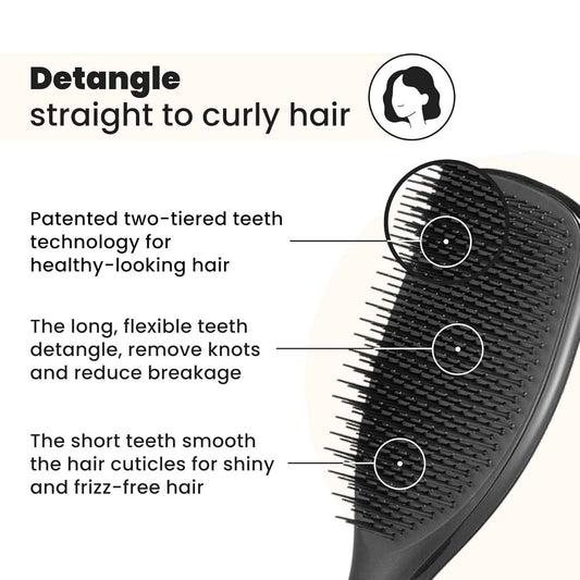 Tangle Teezer Large Ultimate Detangler Hairbrush for Wet & Dry Hair, Eliminates Knots & Reduces Breakage for Long, Thick, & Curly Hair Types