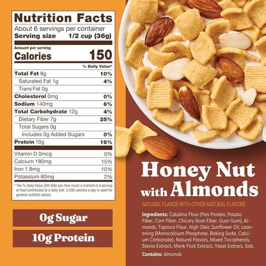 Catalina Crunch Protein Cereal – Self-Care Breakfast for Keto and Low-Carb Wellness Routines, Honey Nut with Almonds