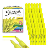Sharpie Tank Style Highlighters, Chisel Tip, Fluorescent Yellow