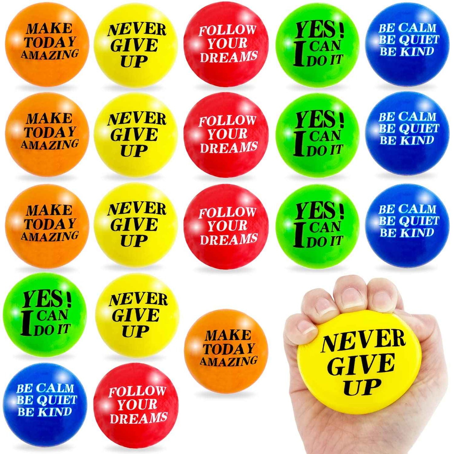 Globe Squeeze Balls,2.5 inch Earth Stress Relief Balls,Soft Foam Stress Ball Toy for Finger Exercise,School or Office Party Favors,24 Pcs