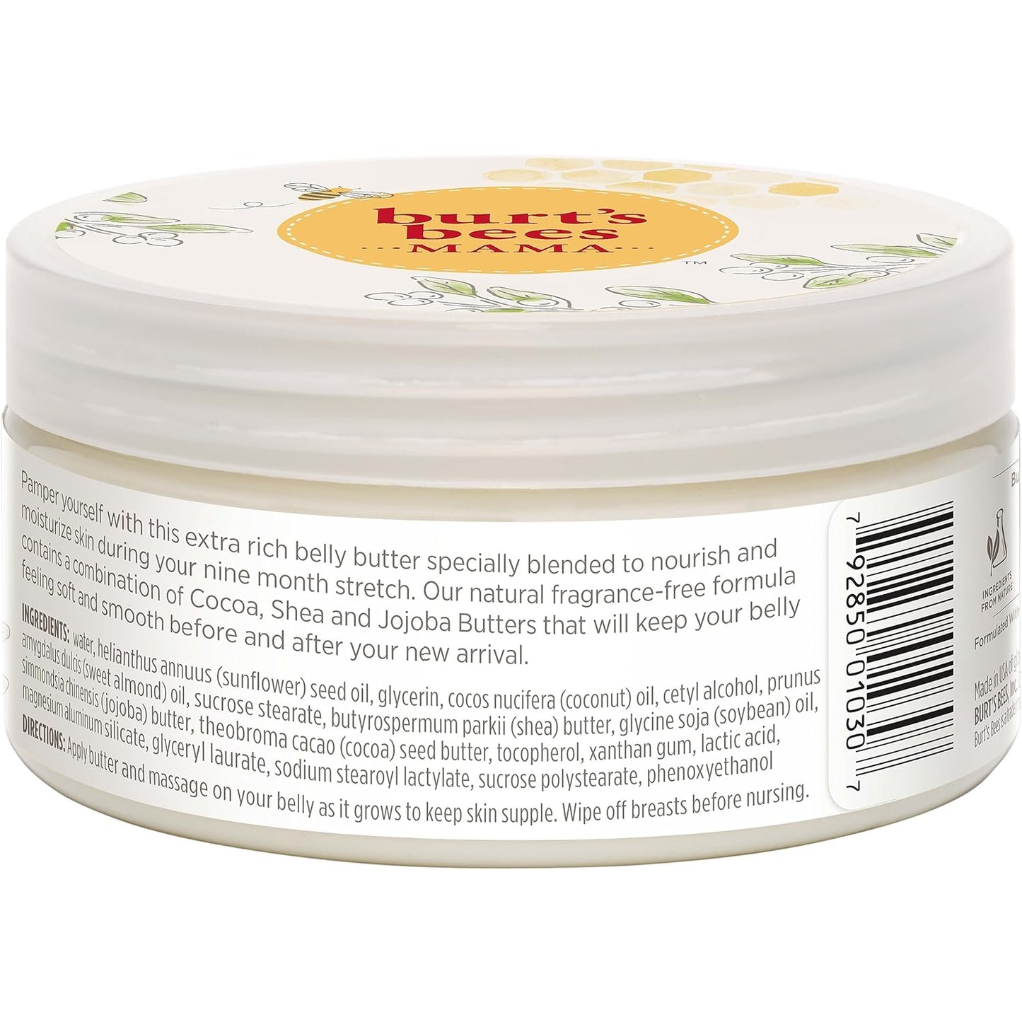 Burt's_Bees_Mama_Belly_Butter_Stretch_Mark_Cream_for_Pregnancy_Massages_Body_&_Reduces_Scar_Appearance,_Prenatal_&_Postnatal_Tummy_Skin_Care,_Shea_Butter_&_Vitamin_E_Rich_Formula,_6.5_Oz_Tub