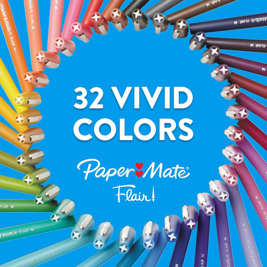 Paper_Mate_Flair_Felt_Tip_Pens,_Medium_Point_(0.7mm),_Vivid_Purple,_12_Count_-_For_Teachers,_Students,_Classroom_Use,_Note-Taking,_Arts_&_Crafts
