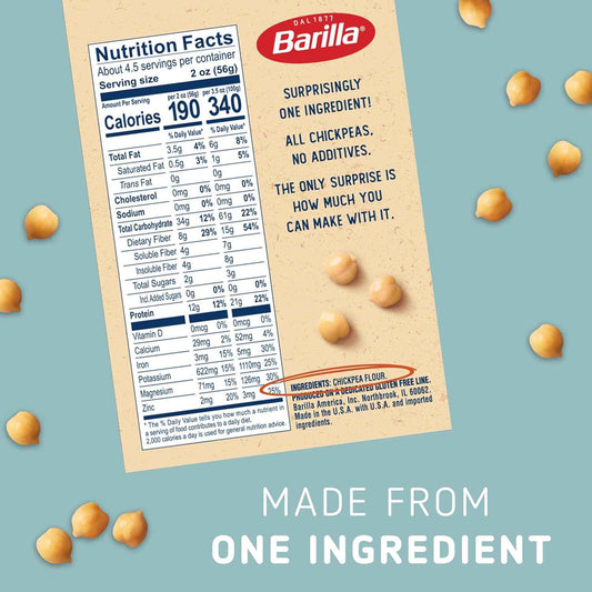 Barilla Chickpea Rotini Pasta, 8.8 oz - Vegan, Gluten Free, Non GMO & Kosher - Made with Plant Based Protein