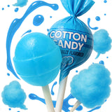 Cotton Candy Mini Lollipops – 65 Count Bulk Pack, Individually Wrapped Sweet Blue Suckers for Kids, Parties, Birthdays, Events & Parades
