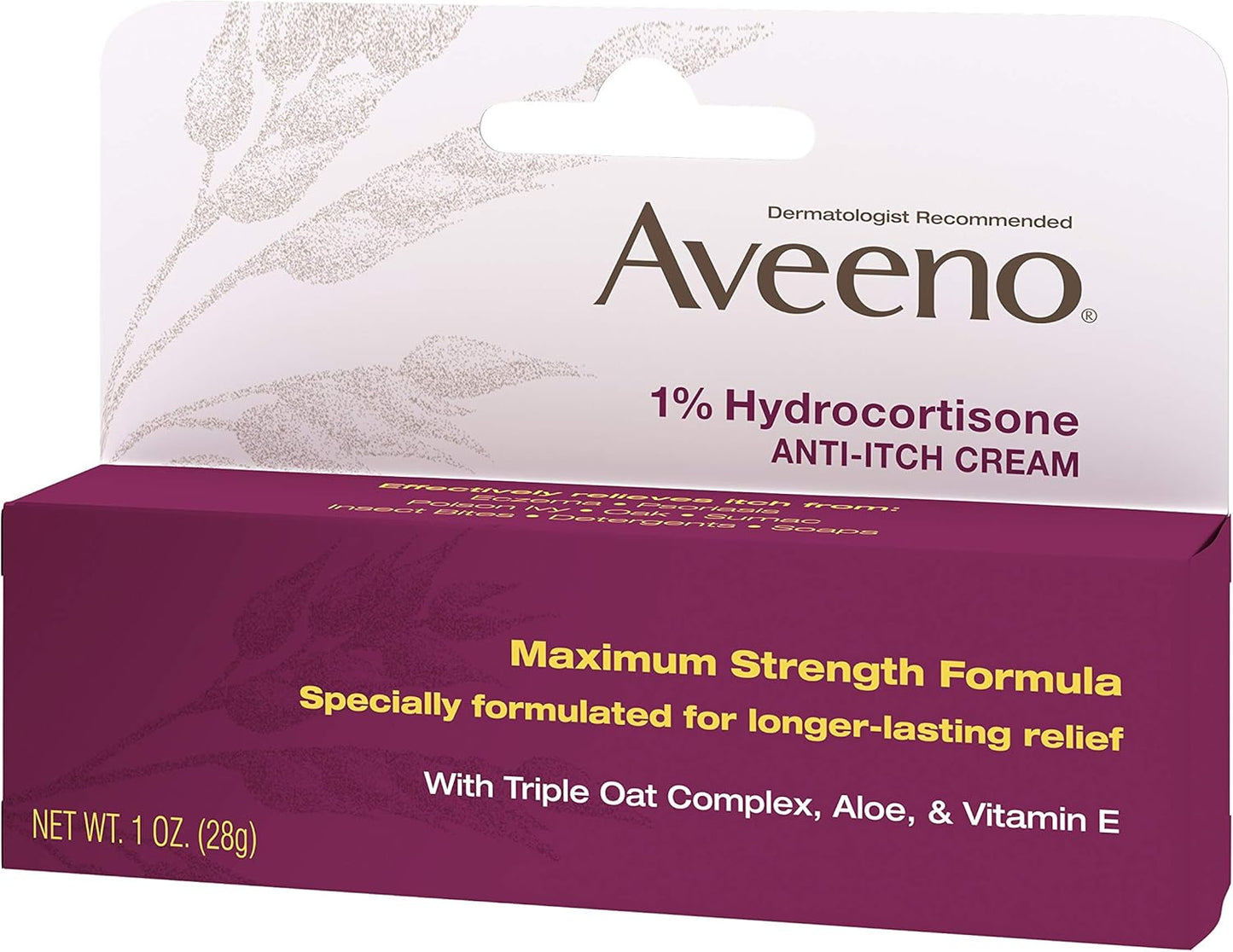 Aveeno_Maximum_Strength_1%_Hydrocortisone_Anti-Itch_Cream,_Triple_Oat,_Aloe_&_Vitamin_E_For_Itch_Relief_From_Eczema,_Psoriasis,_Insect_Bites,_Poison_Ivy,_Oak_&_Sumac_&_Detergents,_1_oz