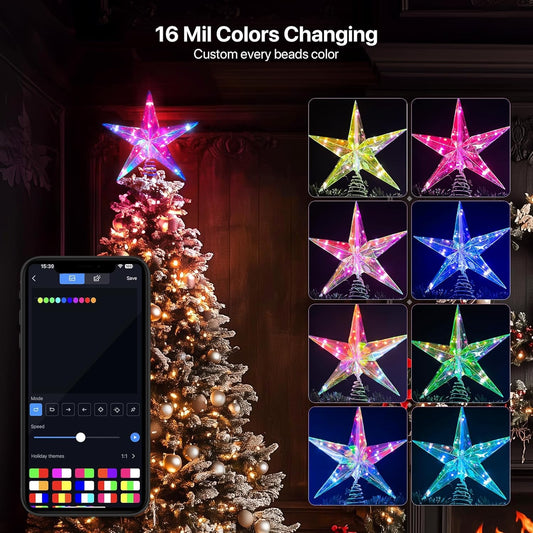 10”_Lighted_Christmas_Tree_Topper_Star,_Foldable_Christmas_Topper_Star_with_DIY_Colors_Changing,_Smart_App,_Music_Sync,_Timer,_Xmas_Treetop_Decorations,Iridescent_Decoration_with_10_RGB_LED_Lights