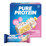 Pure Protein Protein Bars – 20g Protein, 3g Sugar, 190 Calories (12 count) Low Sugar* High Protein Snack - Gluten Free - Perfect for a Healthy Snack