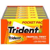 Trident Spearmint Sugar-Free Chewing Gum, Pocket Packs