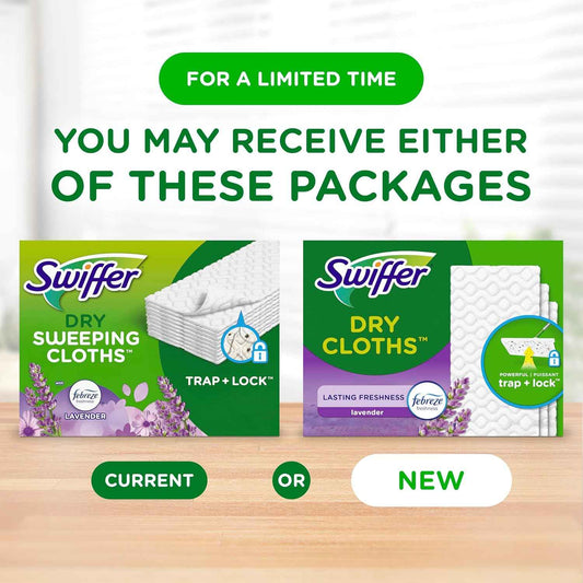 Swiffer Sweep + Mop, Dry Pads Refill, Floor Cleaner for Dirt, Dust, Hair, Cleaning Cloths for Mopping Home, Bathroom, Kitchen, Dust Mop, Floor Duster