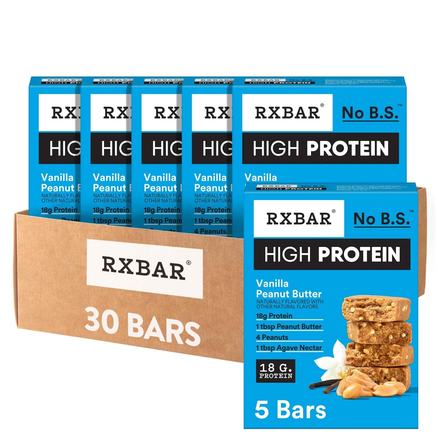 RXBAR High Protein Bars, Gluten Free, Protein Snacks, Vanilla Peanut Butter