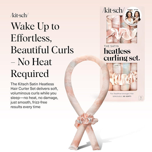 Kitsch_Satin_Heatless_Curlers_Set_–_Heatless_Curls_Overnight_with_34"_Hair_Curler_&_2_Satin_Scrunchies_–_Comfortable_Hair_Curlers_to_Sleep_In_for_Frizz-Free,_No_Heat_Damage_Styling_-_Sunset_Tie_Dye