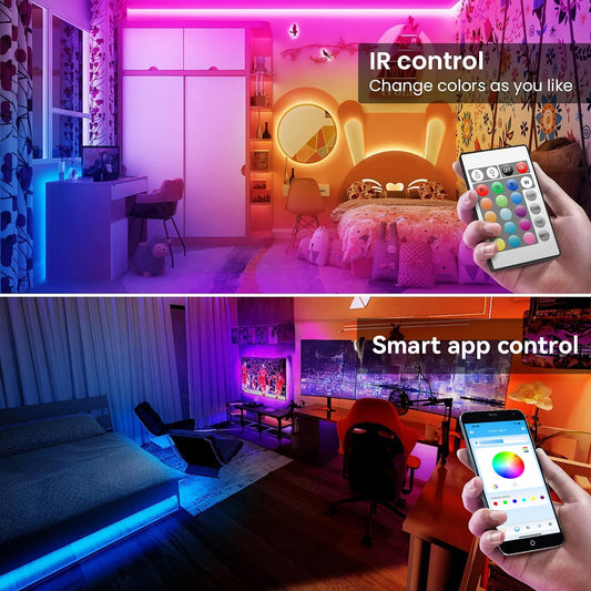 TJOY_LED_Lights_for_Bedroom_100ft/50ft/65.6ft/200ft(2_rolls)/50FT/100ft_Child_Remote/130ft,_RGB_Color_Changing_Led_Strip_Lighting_with_Remote_and_Smart_APP_Control,_Music_Sync_Rope_Lights_via_Bluetooth_for_Kitchen,_TV,_Room_Decor