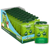 GoGo squeeZ Applesauce and Fruit Puree, 3.2 oz (Pack of 18), Unsweetened Fruit Snacks for Kids, Gluten Free, Nut Free and Dairy Free, Recloseable Cap, BPA Free Pouches
