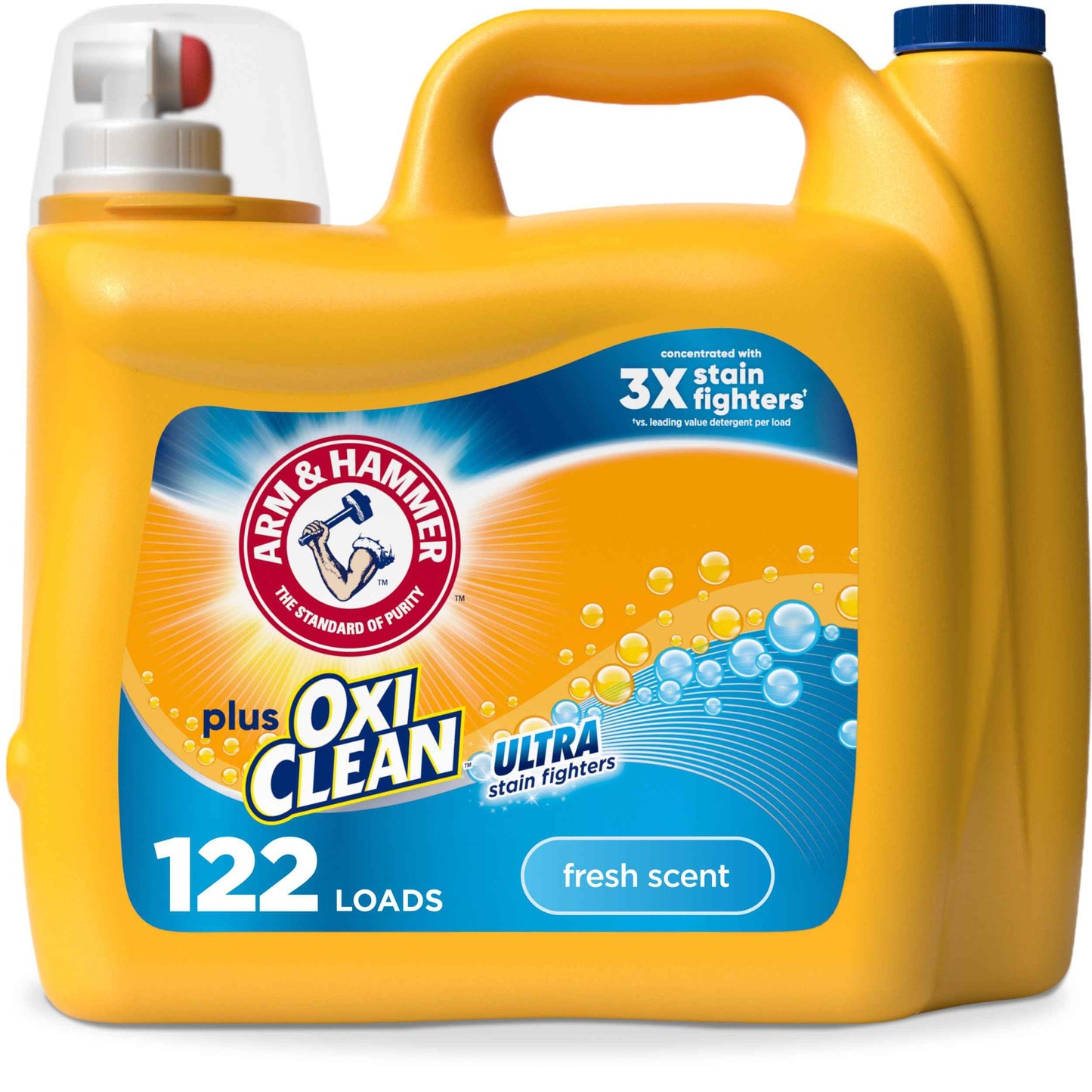 ARM & HAMMER Plus OxiClean Ultra Stain Fighters Liquid Laundry Detergent, Stain Remover for Clothes