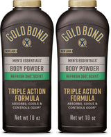 Gold Bond Men's Essentials Talc Free Body Powder, 10 oz., Refresh 360 Scent, Body Powder for Men, Wetness Protection