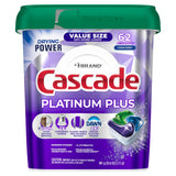Cascade Platinum Plus Dishwasher Pods, Dish Detergent Soap, Clean Scent, 62 Count
