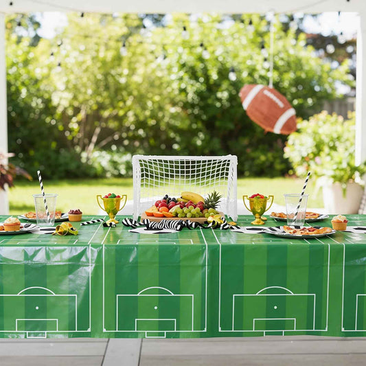 OHOME Soccer Party Decorations - 2 PCS Soccer Tablecloth | 2026 World Soccer Cup Merchandise Birthday Party Decorations - Soccer Party Favors Accessories Supplies for Indoor Outdoor Decor