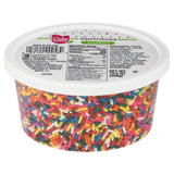 Cake Mate Rainbow Sprinkles with resealable lid - Delicious Dessert Sprinkles for Ice Cream, Cookies, Baked Goods, Donuts 10.5 oz Tub (Rainbow Jimmies)