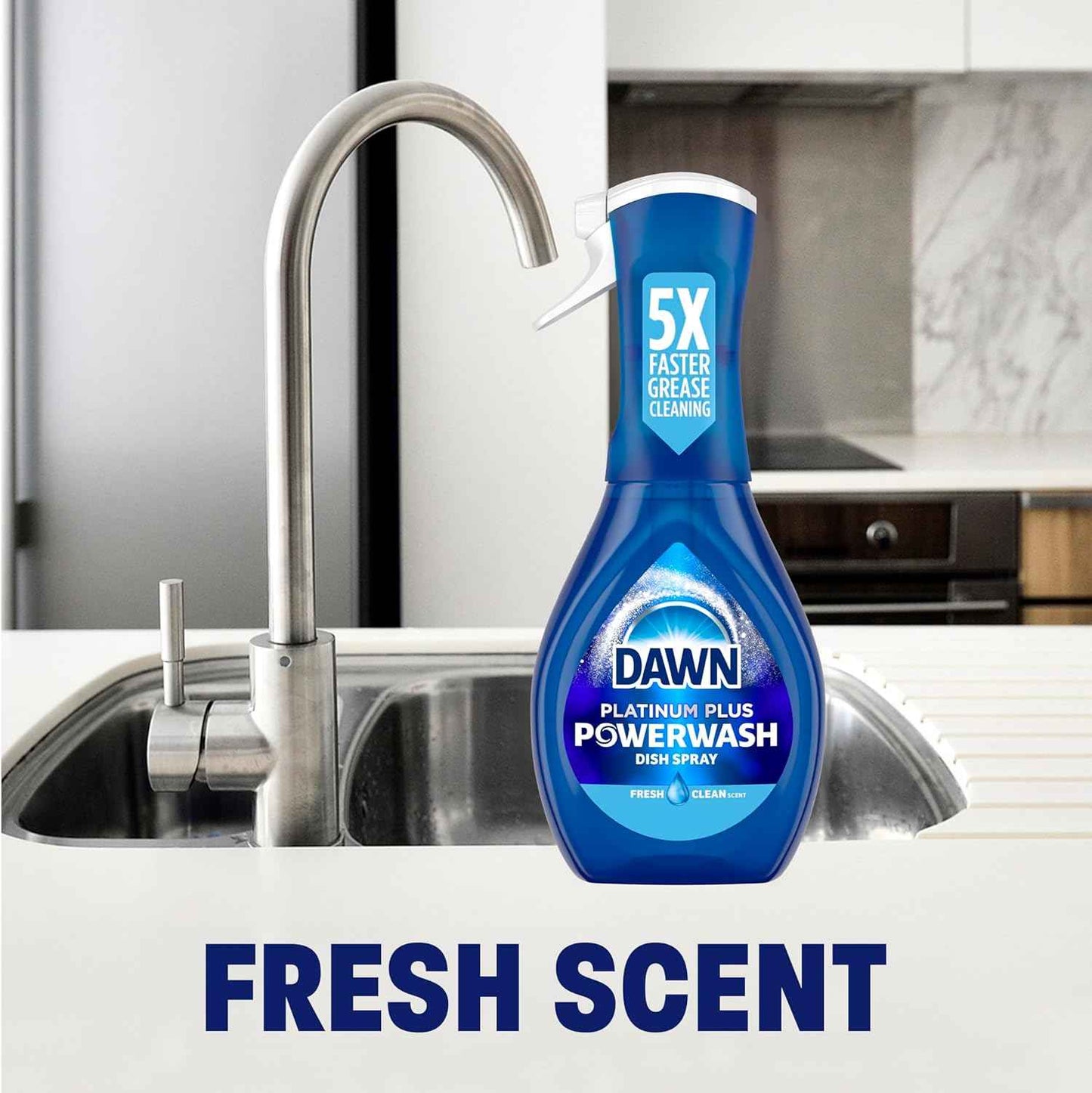 Dawn Powerwash Fresh Dish Spray, Liquid Dish Soap, Dish Soap Refill, Dish Detergent Liquid, 2 Refills, 2x21.5 Fl Oz