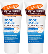 Palmer's Cocoa Butter Formula Foot Magic Exfoliating Foot Scrub with Vitamin E for Dry, Cracked Feet, Use with Foot Scrubber for Pedicure, 2.1 Ounce