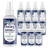 Downy Wrinkle Release Spray Travel Size, All In One Formula, Removes Wrinkles, Static and Odor Eliminator, Light Fresh Scent, 3 Fl Oz, Pack of 12