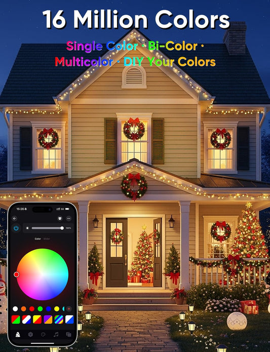 Ollny_Smart_Christmas_Lights,_66FT_200_LEDs_APP_Control_RGB_Color_Changing_Christmas_Tree_Lights_with_Remote,_Programmable_DIY_Musical_Waterproof_Green_Wire_Decor_Light_with_Timer_for_Indoor_Outdoor