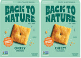 Back to Nature Cheezy Square Crackers, Non-GMO, Plant-Based Cheese Flavored Snack Cracker, Made with Wheat Flour, 5 oz Box