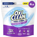 OxiClean Triple Action Odor and Stain Remover Powder, Use with Detergent, Eliminates Tough Odors and Removes Stains, Color Safe and Chlorine Free