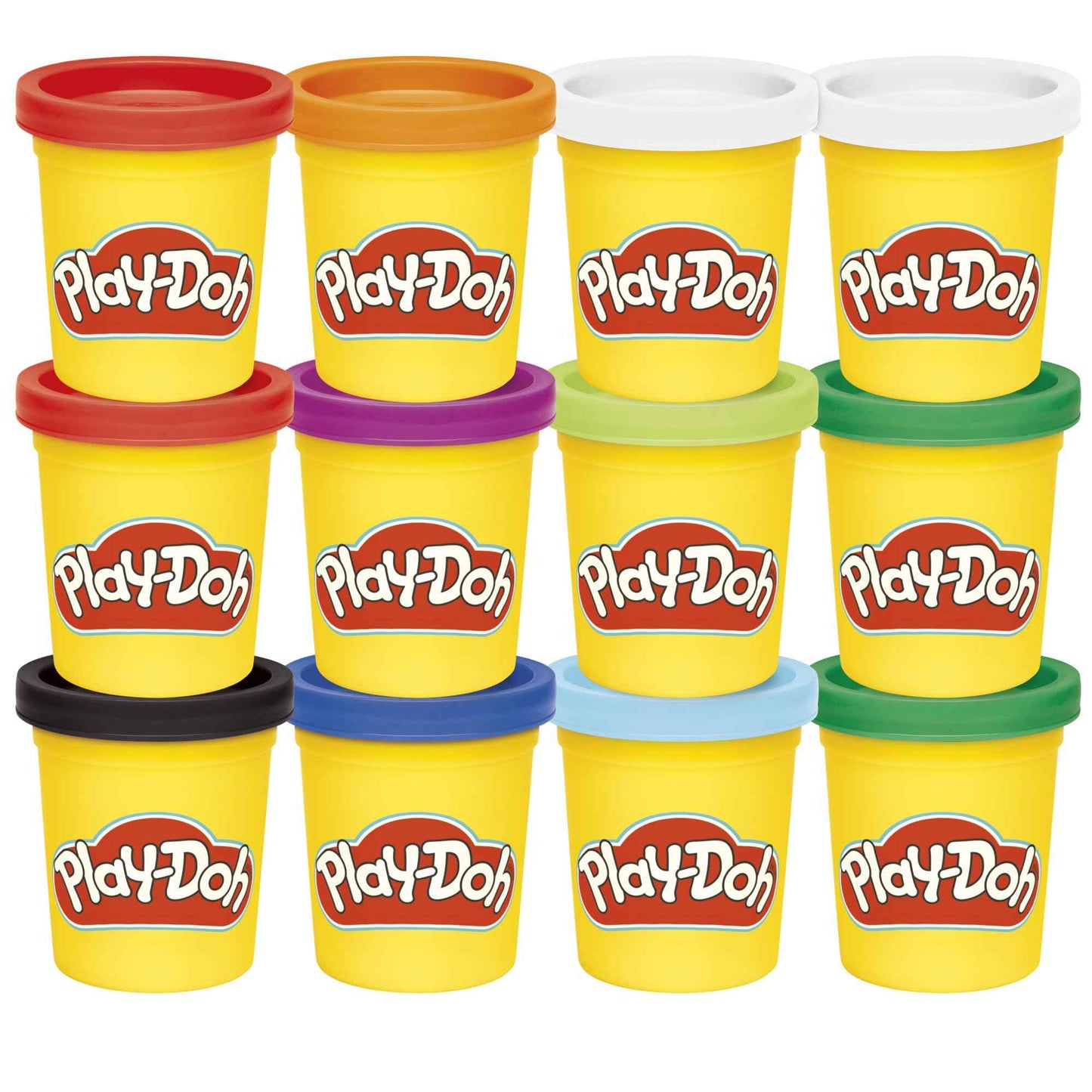 Play-Doh Colors Bulk 12-Pack of 4-Ounce Cans, Holiday Stocking Stuffers, Prizes & Party Favors, Kids Arts & Crafts, Preschool Toys, Ages 2+ (Amazon Exclusive), 1 Kg