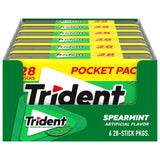 Trident Spearmint Sugar-Free Chewing Gum, Pocket Packs