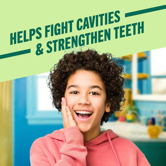 TheraBreath Kids Anticavity Fluoride Oral Rinse, Strengthens Teeth & Enamel, Alcohol Free & Dye Free, Certified Organic Bubblegum Blast Flavor, 16 Fl Oz, 2-Pack