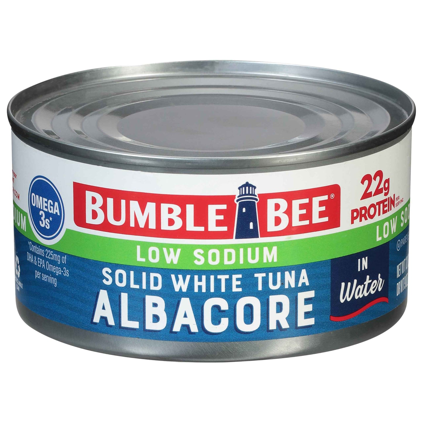 Bumble Bee Solid White Albacore Tuna, Can - Wild Caught Tuna - 29g Protein per Serving, High in Omega-3s - Non-GMO Project Verified, Gluten Free, Kosher