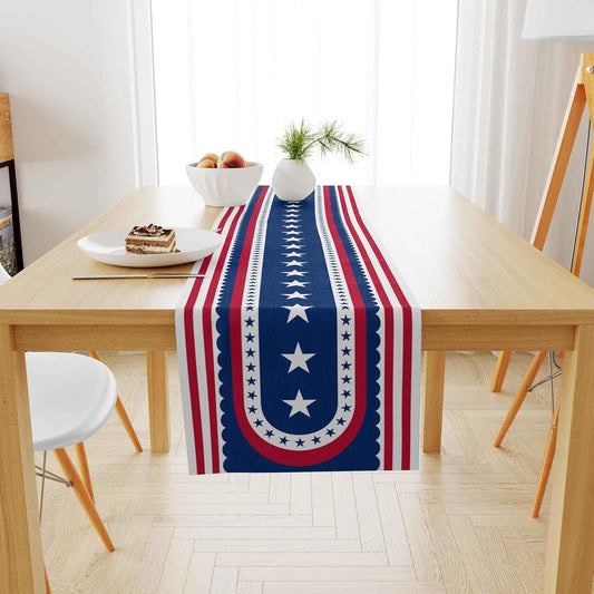 OHOME 4th of July Decorations - Patriotic USA Stars Table Runner for Home | Memorial Day Decorations - Fourth of July Accessories Decor Party Supplies Indoor Outdoor - 250 Anniversary USA Merchandise