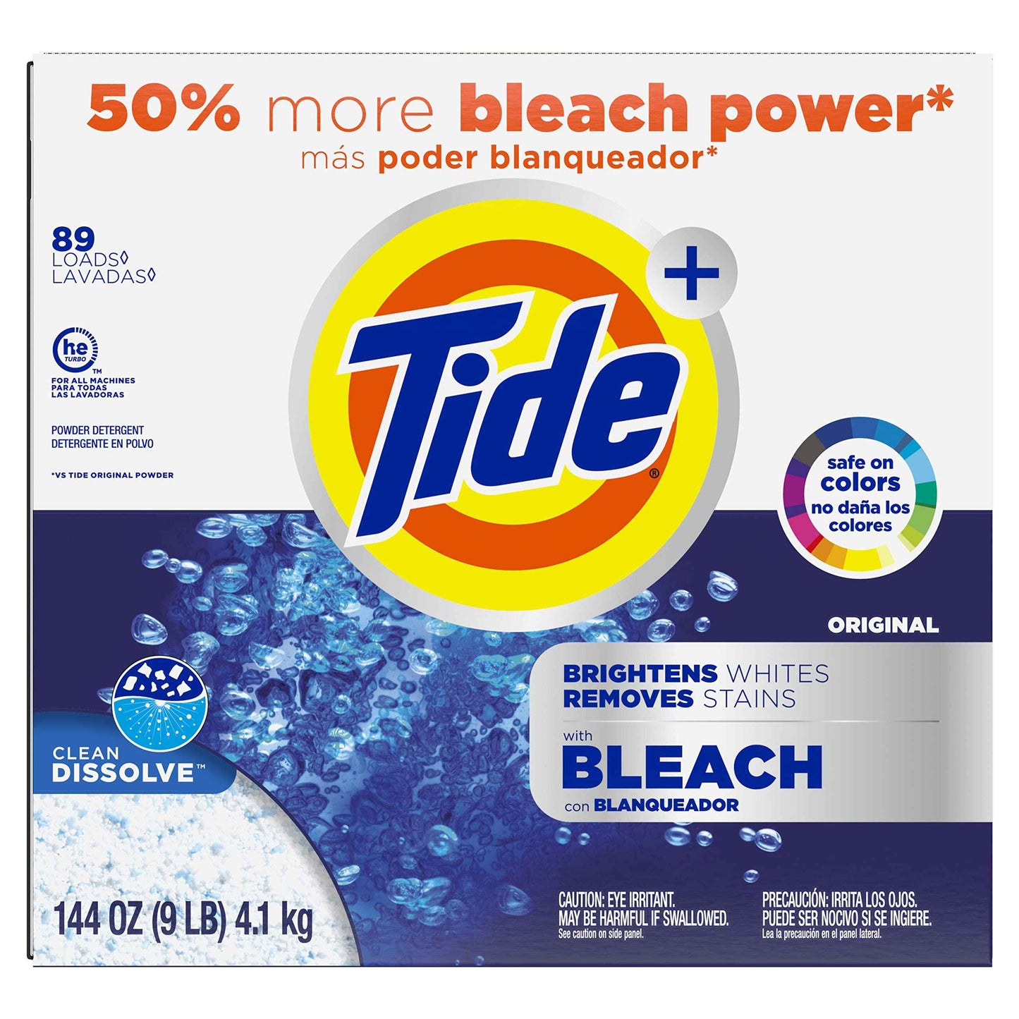 Tide Powder Laundry Detergent with Bleach, Original Scent