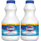 Clorox Regular Disinfecting Bleach Cleaner, 2 Pack Concentrated Liquid Bleach, Removes Mold, Mildew and Stains, Whitens, for Multi Purpose Cleaning and Laundry, 24 oz Bottles