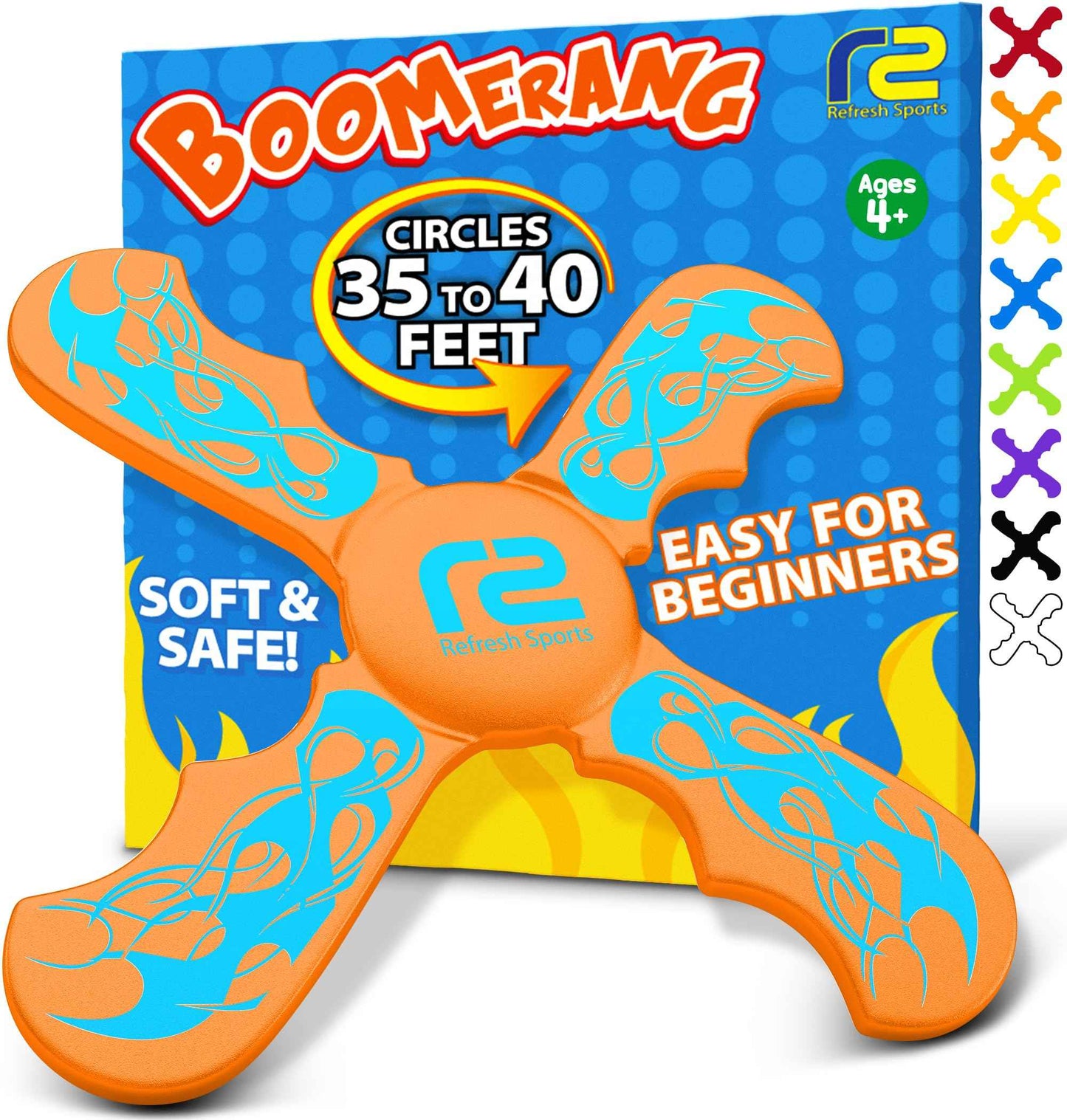 Fun Boomerang for Kids - Easter Basket Stuffers - Soft & Easy to Use - Best Gifts for 6 7 8 9 10 Year Old Boys & Girls + 2026 Top Toys for Boys Age 8-12 - Fun Outdoor Toy for Boys Girls Gift Ideas