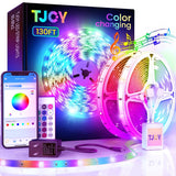 Bluetooth LED Strip Lights, Music Sync 5050 LED Light Strip RGB Color Changing LED Lights Strip with Phone Remote, LED Lights for Bedroom Kitchen TV Party TIKTOK DIY (APP+Remote +Mic)