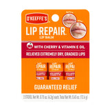 O'Keeffe's Lip Repair Lip Balm with Cherry & Vitamin E Oil - Stick - Moisturizer for Extremely Cracked, Dry Lips