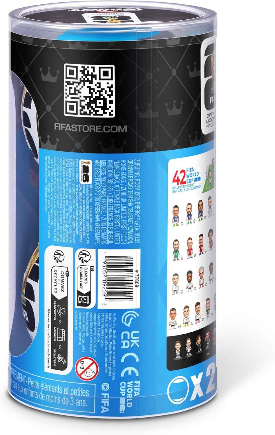 FIFA World Cup 2026™ Ballers Series 1 2 Pack by ZURU – Official Licensed Product Surprise Unboxing Soccer Collectible Sports Toy for Boys, Ages 3+