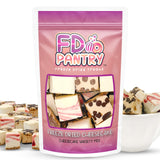 Freeze Dried Cheesecake New York Style, Caramel Chocolate Chip and Strawberry Swirl Crunchy Treat Resealable Bag 4.1 oz Cheese Cake