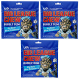 Big League Chew Cotton Candy Bubble Gum 3-Pack - 2.12oz Packets Curveball Baseball Sweet Set for Treats, Party Favors & More