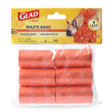 Glad for Pets Extra Large Scented Dog Poop Bags, Heavy Duty Tear-Resistant Pet Waste Pickup Bags, Easy-Tie Handles for Walking, Camping, Travel