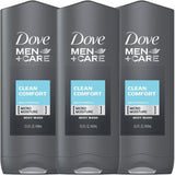 Dove Men + Care Body & Face Wash, Clean Comfort 13.50 Oz (Pack Of 3), 2.16 Lb