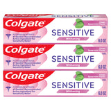 Colgate Whitening Toothpaste for Sensitive Teeth, Enamel Repair and Cavity Protection, Fresh Mint Gel, 6 Oz (Pack of 3)