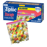 Ziploc Gallon Food Storage Slider Bags, Power Shield Technology for More Durability
