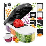 Fullstar Core Vegetable Chopper - Chop and Slice Lid - Food Chopper with Container, Veggie Chopper, Fruit Slicer, Onion Dicer - Meal Prep Essential - Kitchen Gadgets and Gifts